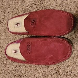 Ugg Burgundy backless mules (runs small)